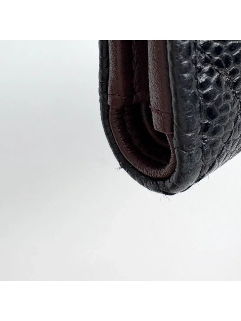 Chanel Trifold Wallet CC Logo Caviar Leather Black